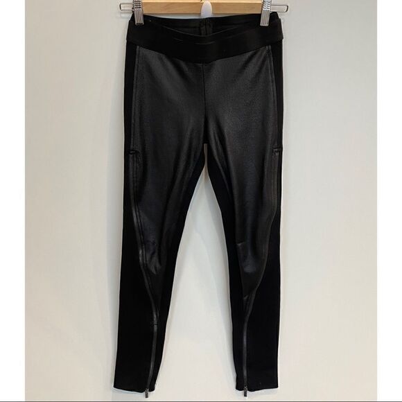 BCBGMaxAzria Pants - BCBGMaxAzria Faux Leather Moto Leggings